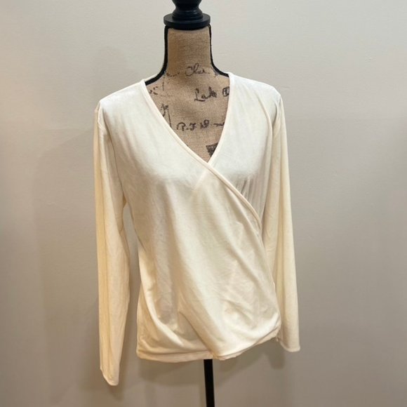 NWT: J Crew Mercentile V-Neck Velour Long Sleeve Wrap Shirt - Picture 1 of 5